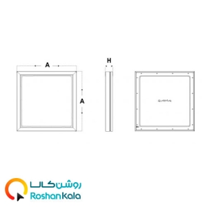 چراغ روکار رونا 40وات (30*30) پارس شعاع توس