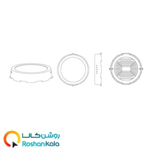 چراغ روکار آویسا 20 وات دایره ای  پارس شعاع توس