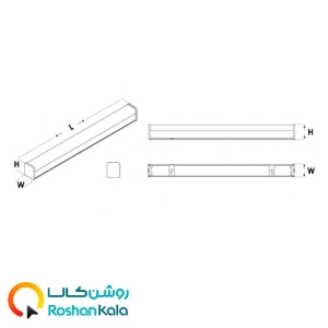 چراغ خطی کارن ۲۴۰ وات 3.5 متر پارس شعاع توس