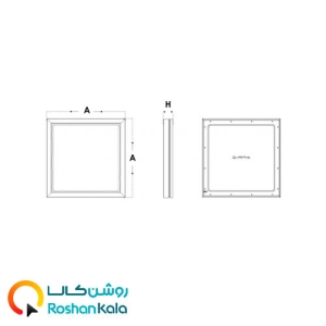 چراغ روکار رونا 30(20*20) وات پارس شعاع توس