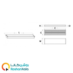 چراغ توکار میناب 50 وات پارس شعاع توس