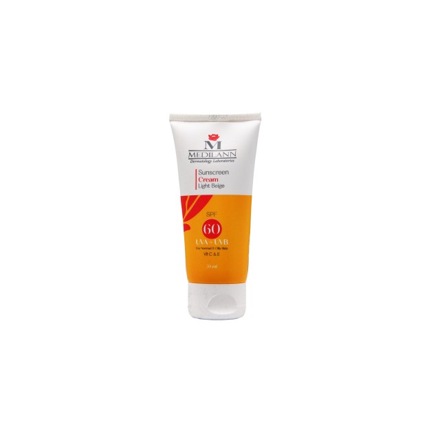 کرم ضدآفتاب فاقد چربی رنگی مدیلن(SPF 60 )