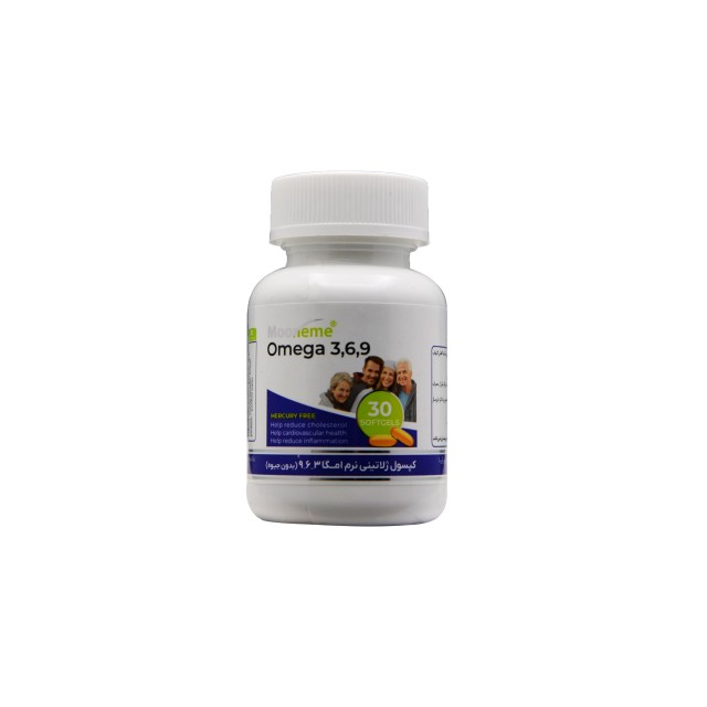 کپسول ژلاتینی نرم امگا9-6-3(بدون جیوه) مونم اکسیر آفرین آریا