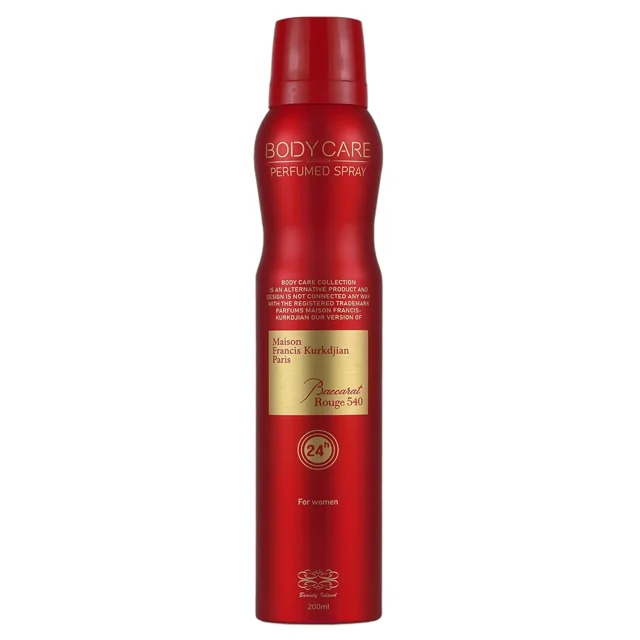 اسپری بدن زنانه بادی کر (مدل Baccarat Rouge)