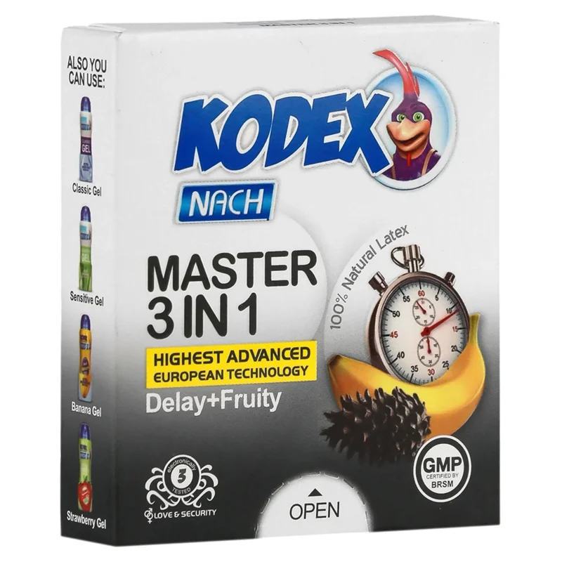 کاندوم تاخیری 3 عددی کدکس (مدل Master 3 In 1)