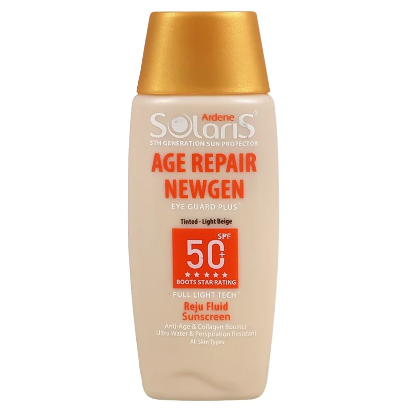 فلوئید ضدآفتاب و ضدچروک سطحی انواع پوست آردن سولاریس (SPF50)
