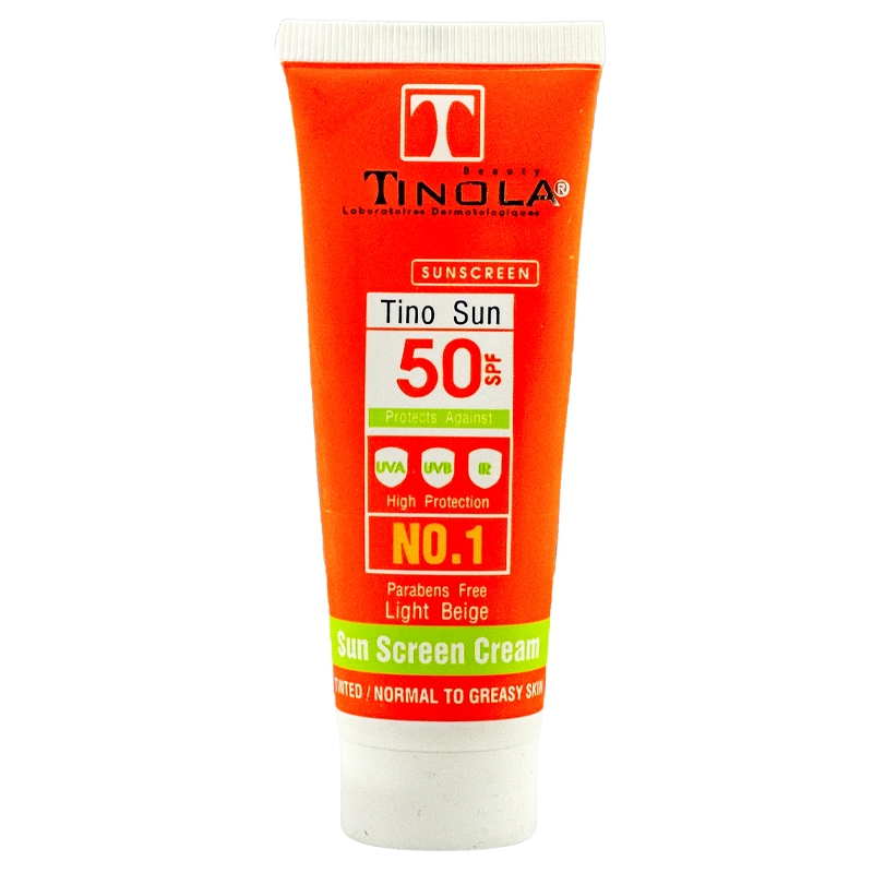 کرم ضدآفتاب رنگی پوست معمولی و چرب تینولا (SPF 50)