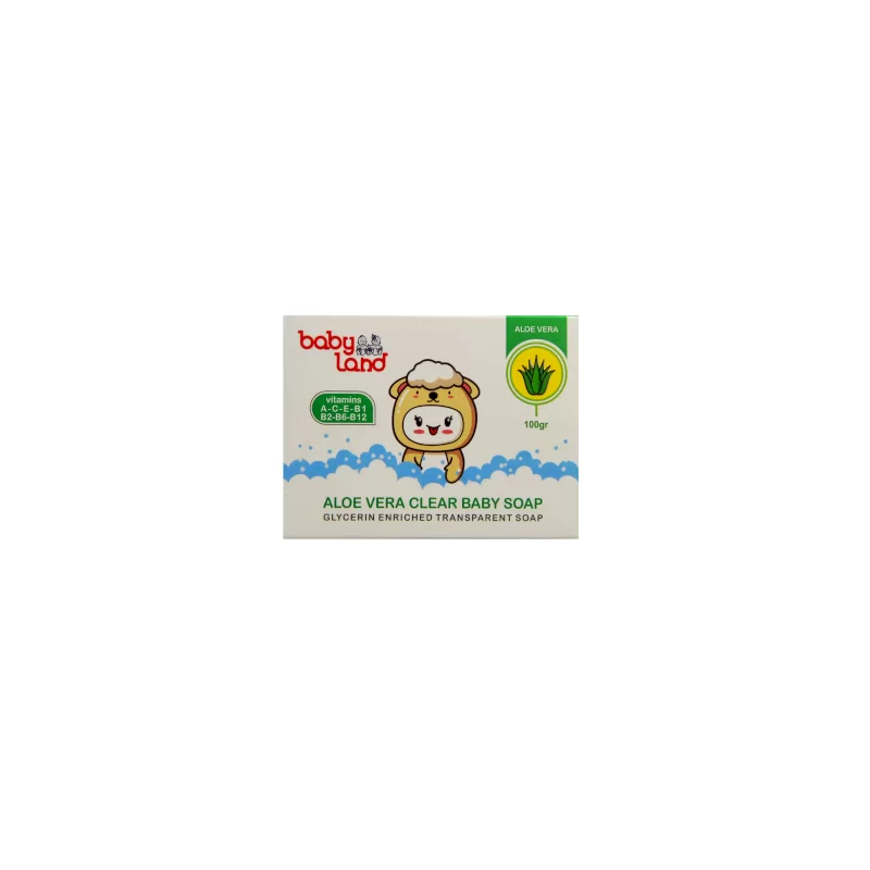 صابون بچه گلیسیرین شفاف بیبی‌لند (حاوی آلوئه ورا)