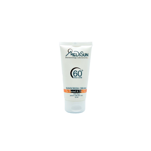 کرم ضدآفتاب بی‌رنگ پوست‌ معمولی و چرب مدیسان (SPF 60)