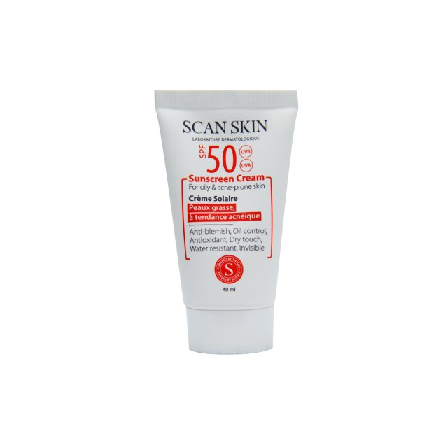 کرم ضدآفتاب پوست چرب و مستعد آکنه اسکن اسکین (SPF 50)