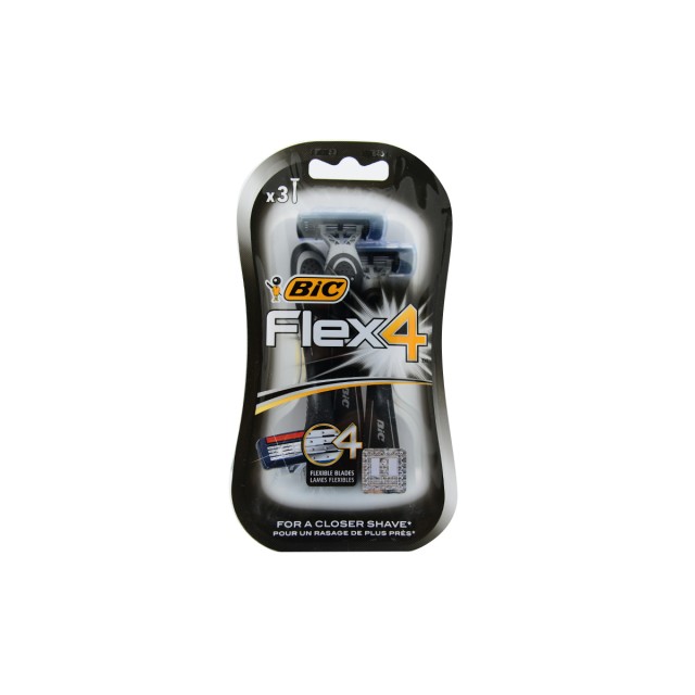 خود تراش 4 لبه 3 عددی بیک (مدل Flex 4)