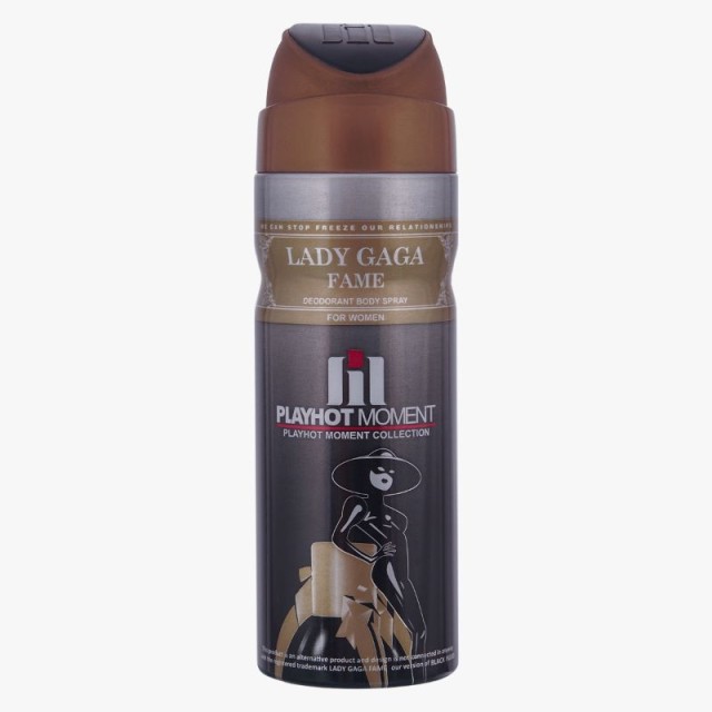 اسپری بدن زنانه پلی هات مومنت مدل Lady Gaga Fame