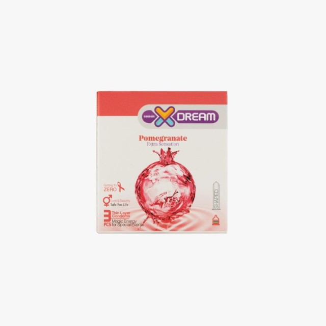 کاندوم ایکس دریم مدل Pomegranate بسته 3 عددی