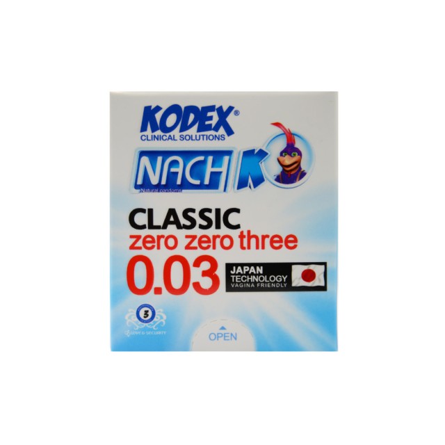 کاندوم فوق العاده نازک 3 عددی کدکس (مدل Classic Zero Zero Three 0.03)