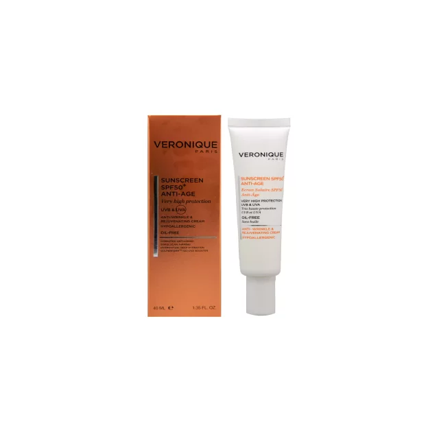 کرم ضد آفتاب و ضد چروک فاقد چربی ورونیک (SPF 50)