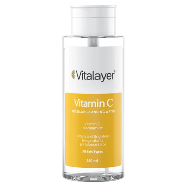 میسلار واتر پاک کننده آرایش انواع پوست ویتالیر (مدل Vitamin C)