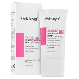 کرم ضدآفتاب پوست حساس ویتالیر (SPF50)