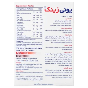 قرص یونی زینک ابیان دارو