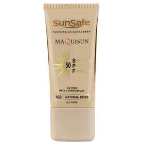 کرم ضدآفتاب کرم پودری و پرایمری فاقد چربی سان سیف (SPF 50)