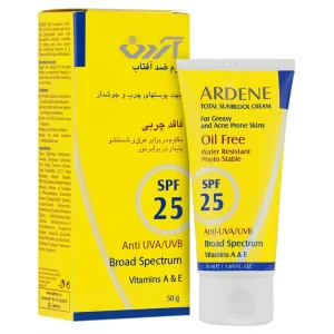 کرم ضدآفتاب پوست چرب و جوشدار آردن (SPF 25)