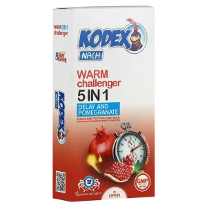 کاندوم تاخیری 12 عددی کدکس (مدل Warm Challenger 5 in 1)