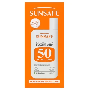 ضدآفتاب فلوئیدی پوست حساس، چرب و مستعد آکنه سان سیف (SPF50)