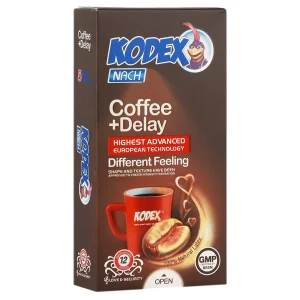 کاندوم تاخیری 12 عددی کدکس (مدل Coffee &amp; Delay)