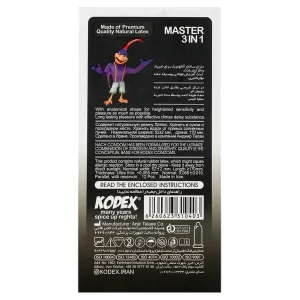 کاندوم تاخیری 12 عددی کدکس (مدل Master 3 In 1)