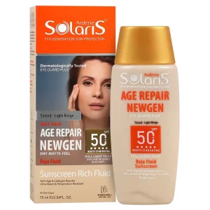 فلوئید ضدآفتاب و ضدچروک سطحی انواع پوست آردن سولاریس (SPF50)