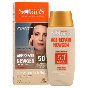 فلوئید ضدآفتاب و ضدچروک سطحی انواع پوست آردن سولاریس (SPF50)
