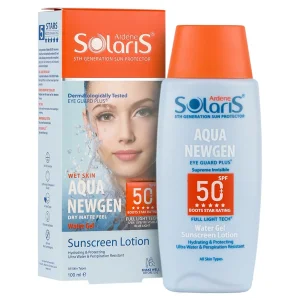 لوسیون آبی ضد آفتاب فاقد چربی انواع پوست آردن سولاریس (SPF50)