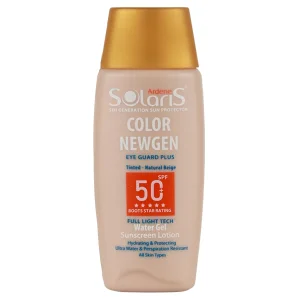 لوسیون آبی ضد آفتاب رنگی فاقد چربی انواع پوست آردن سولاریس (SPF50)