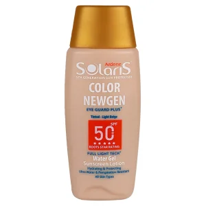 لوسیون آبی ضد آفتاب رنگی فاقد چربی انواع پوست آردن سولاریس (SPF50)