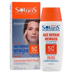 فلوئید ضدآفتاب و ضدچروک سطحی انواع پوست آردن سولاریس (SPF50)