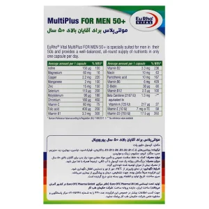 کپسول مولتی پلاس بالای 50 سال آقایان یوروویتال