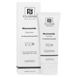 کرم ضد آفتاب حاوی نیاسینامید پوست چرب فولی سنس (SPF50)