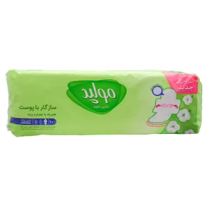 نوار بهداشتی بالدار ضخیم مشبک خیلی خیلی بزرگ مولپد (10 عددی)
