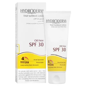 لوسیون ضدآفتاب پوست چرب و جوشدار هیدرودرم (SPF 30)