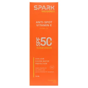 کرم ضد آفتاب و ضد لک بر پایه آب اسپارک وودن (SPF50)