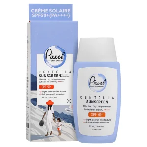 فلوئید ضدآفتاب فیزیکال سنتلا بدون رنگ پیکسل(Spf 50)