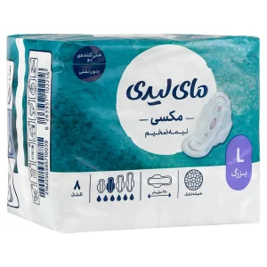 نوار بهداشتی مکسی با لایه رویی مشبک با حس نرمی پنبه مای لیدی (سایز L)