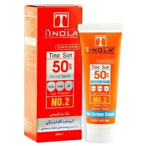 کرم ضدآفتاب رنگی پوست خشک تینولا (SPF 50)