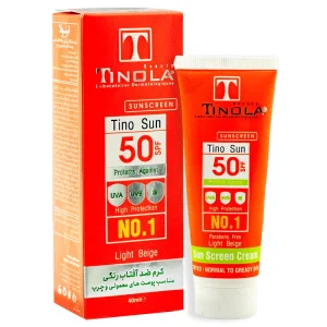 کرم ضدآفتاب رنگی پوست معمولی و چرب تینولا (SPF 50)