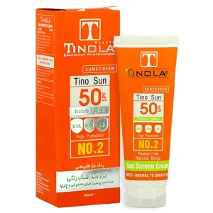 کرم ضدآفتاب رنگی پوست معمولی و چرب تینولا (SPF 50)