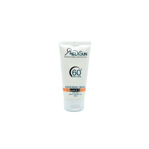کرم ضدآفتاب بی‌رنگ پوست‌ معمولی و چرب مدیسان (SPF 60)