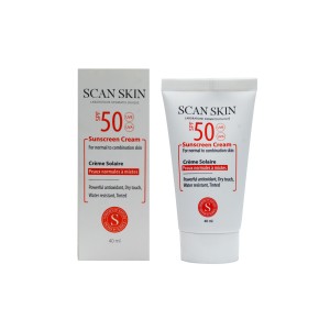 کرم ضدآفتاب پوست نرمال تا مختلط اسکن اسکین (SPF 50)