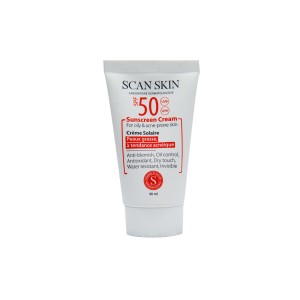 کرم ضدآفتاب پوست چرب و مستعد آکنه اسکن اسکین (SPF 50)