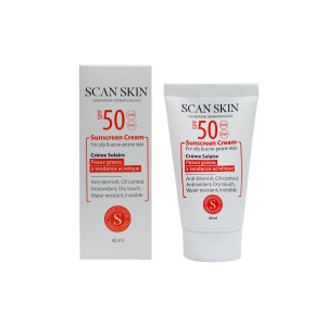کرم ضدآفتاب پوست چرب و مستعد آکنه اسکن اسکین (SPF 50)