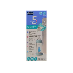 شیشه شیر دخترانه 240 میلی لیتری چیکو ( مدل Perfect 5)