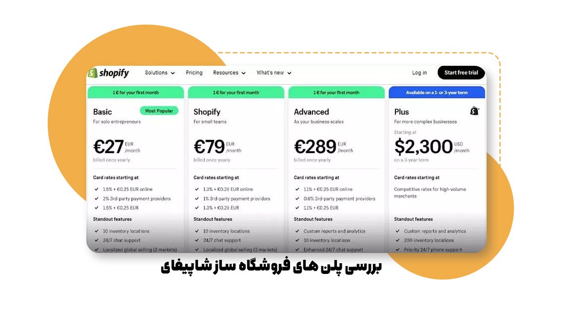بررسی پلنهای فروشگاهساز شاپفا